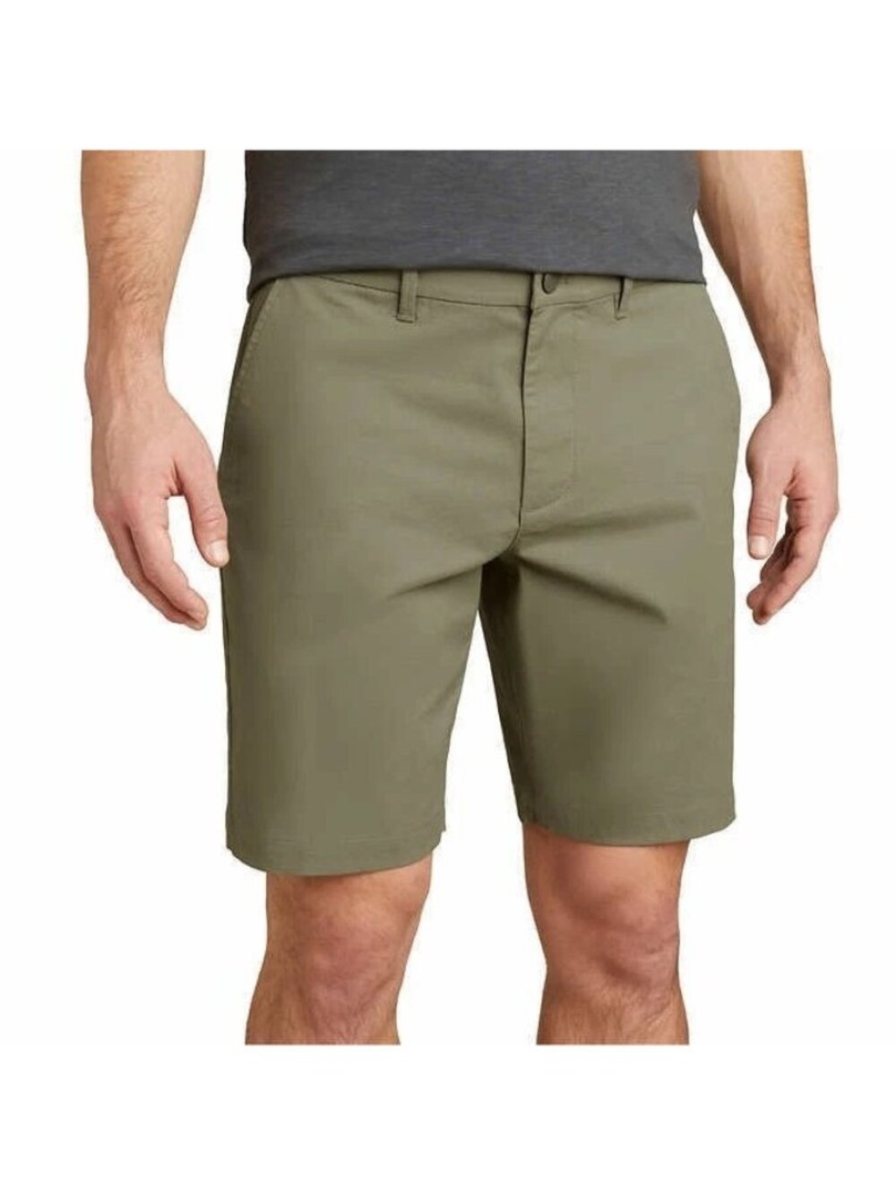 English Laundry Men's 38 Olive Green 9" Inseam Stretch Flat Front Shorts L1535
